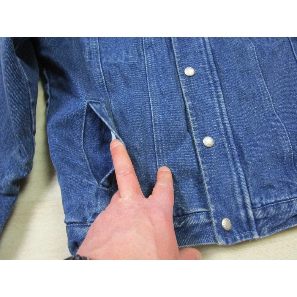 Vintage‎ Disney Store Toy Story Jean Jacket Kids (L) Embroidered Movie w/Pinback